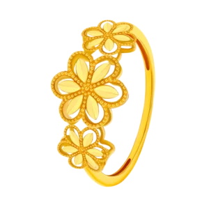 Anmol Floret Trio Motif Ring in 21K Yellow Gold